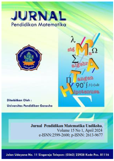 					View Vol. 15 No. 1 (2024): Jurnal Pendidikan Matematika Undiksha
				